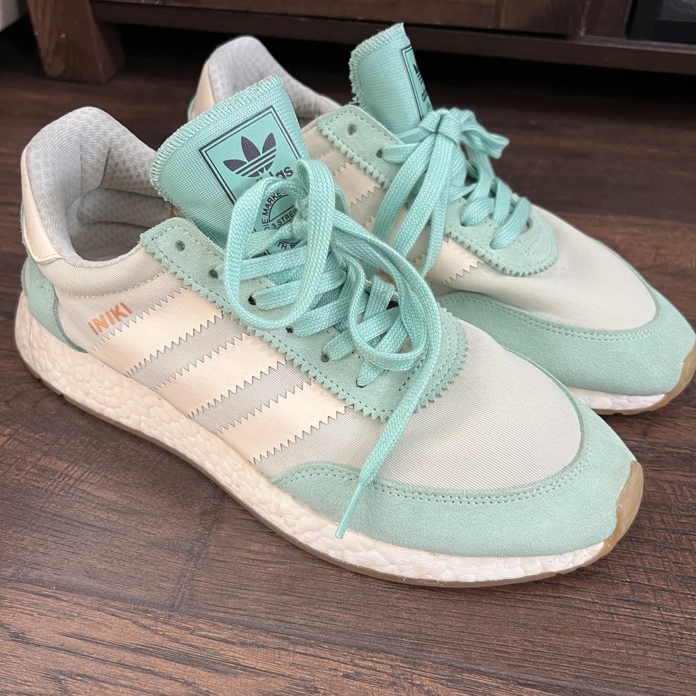 RARE Adidas Iniki Runner Easy Green Women's Size 10 BA9994 Mint I-5923‎